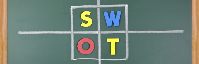 Ondernemingsplan Checklist van Credo: maak een SWOT analyse.