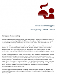 Voorbeeld ondernemingsplan zo ziet een bedrijfsplan voorbeeld eruit